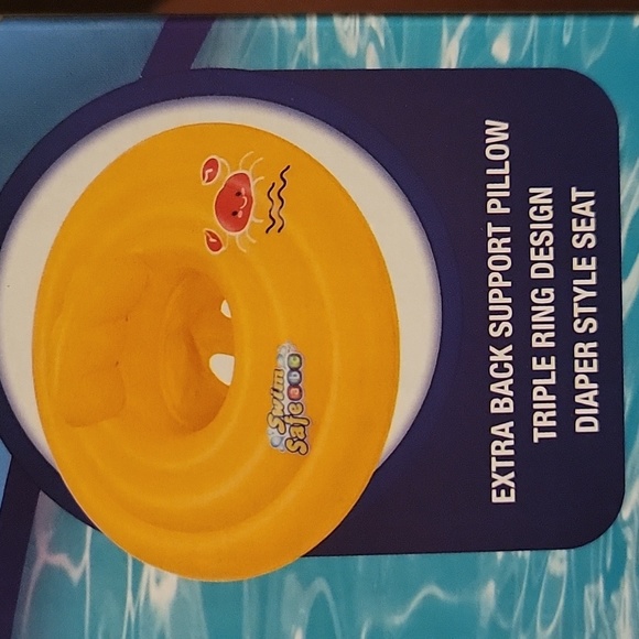 Swim Safe ABC Wondersplash Round 3 Ring Baby Boat Learning Water 0-1 25# - Picture 7 of 12